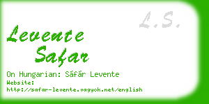 levente safar business card